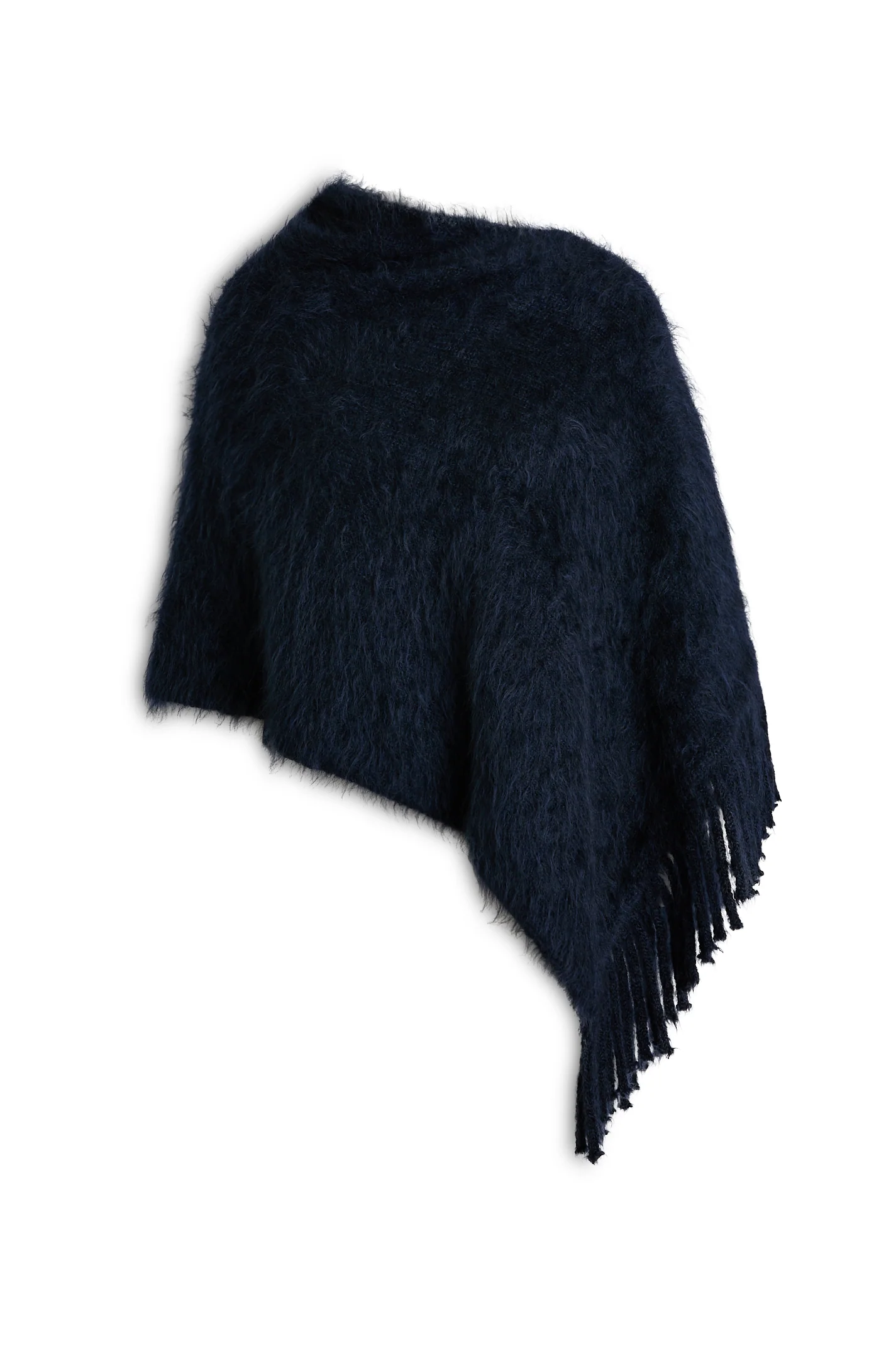 BRUSHED FRINGED CAPE