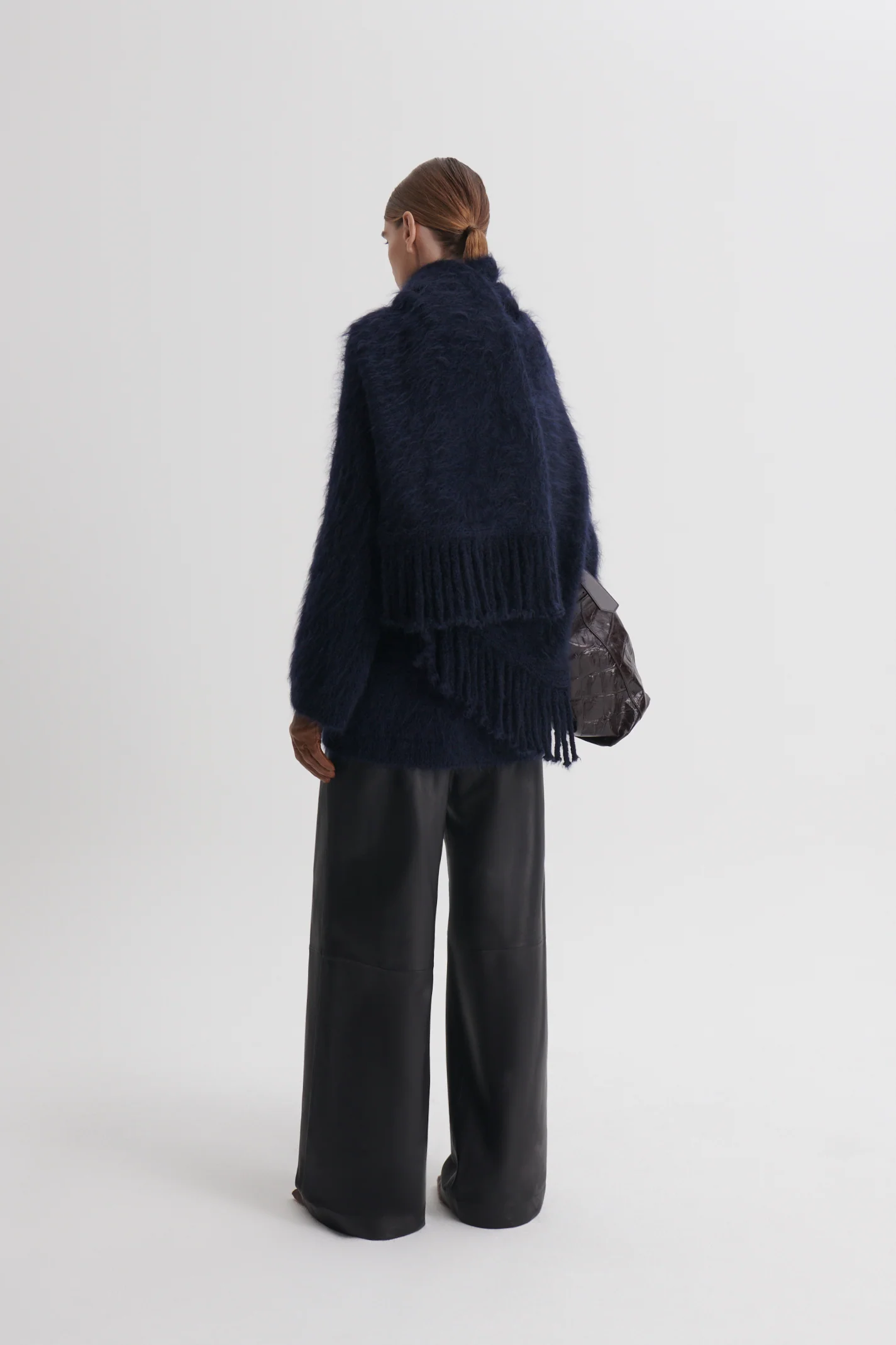 BRUSHED FRINGED CAPE - Image 6