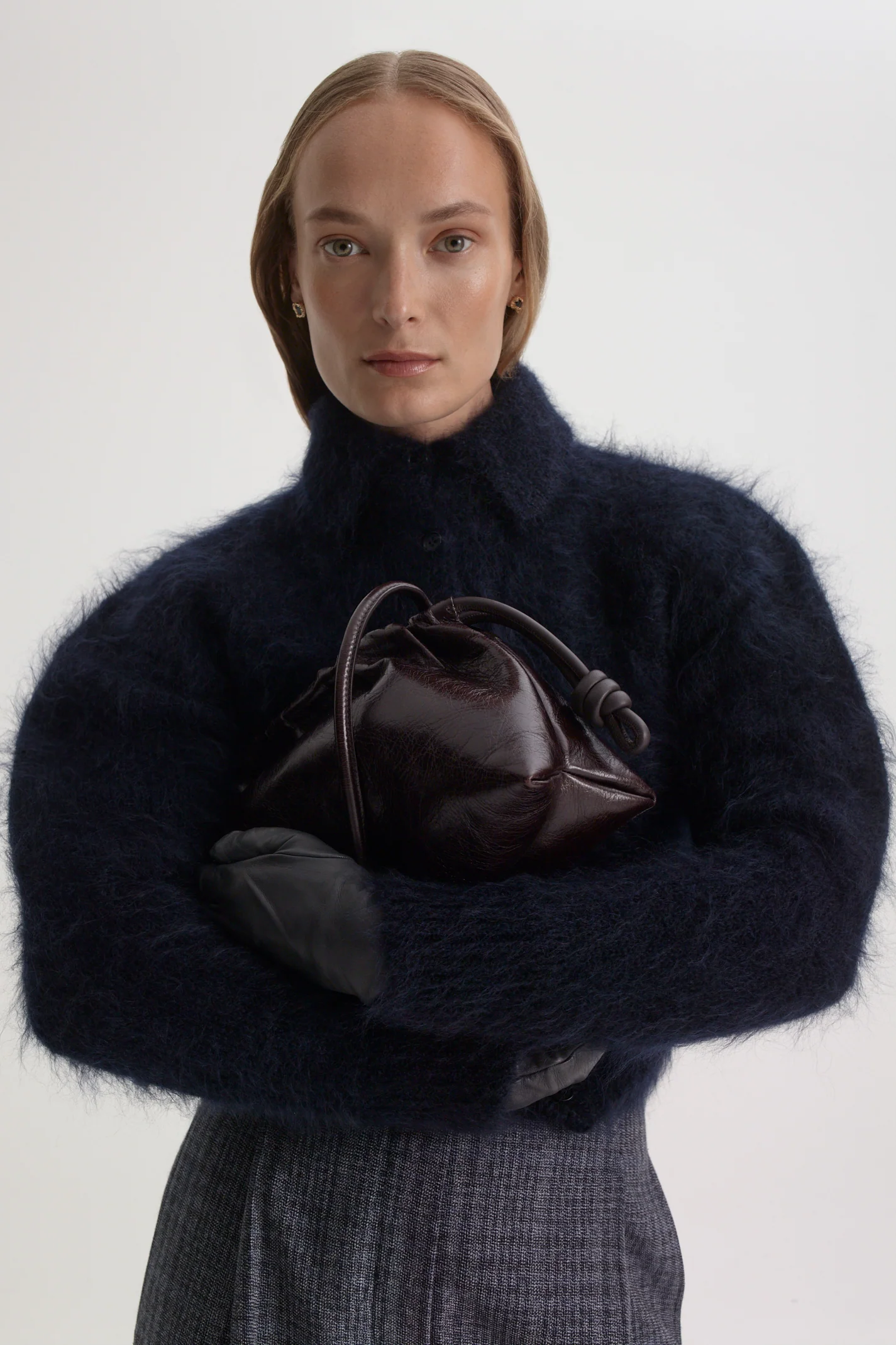 BRUSHED MOHAIR SHIRT CARDIGAN - Image 3