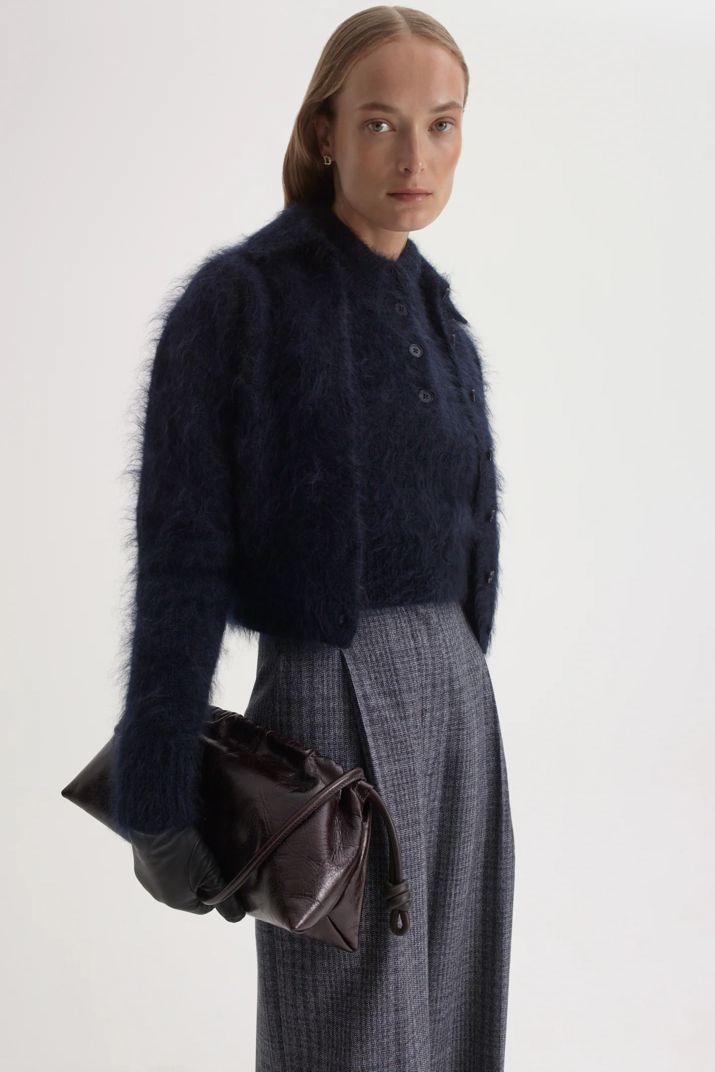 BRUSHED MOHAIR SHIRT CARDIGAN - Image 7