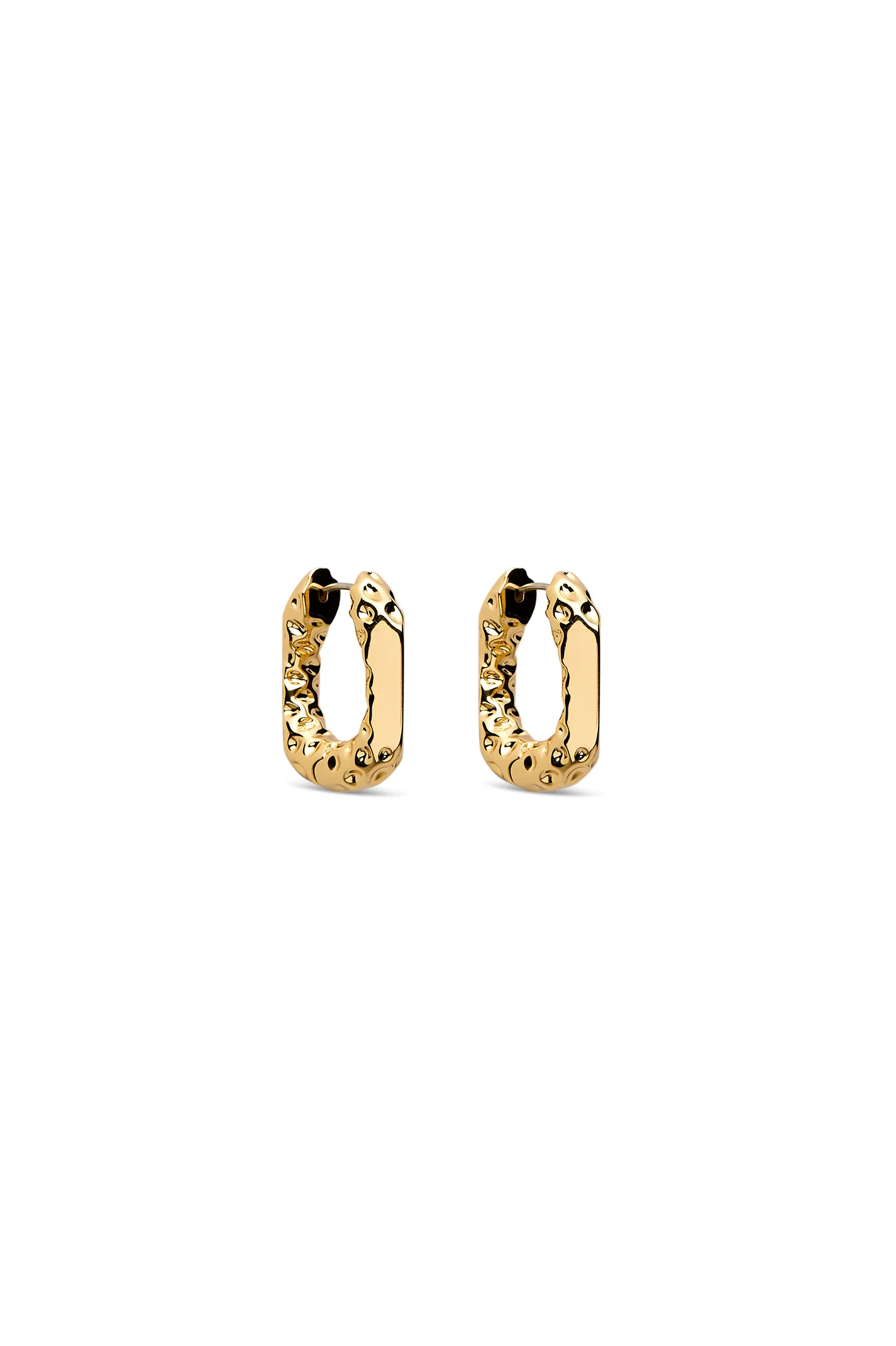 CHISEL HUGGIE HOOP EARRINGS - Image 2