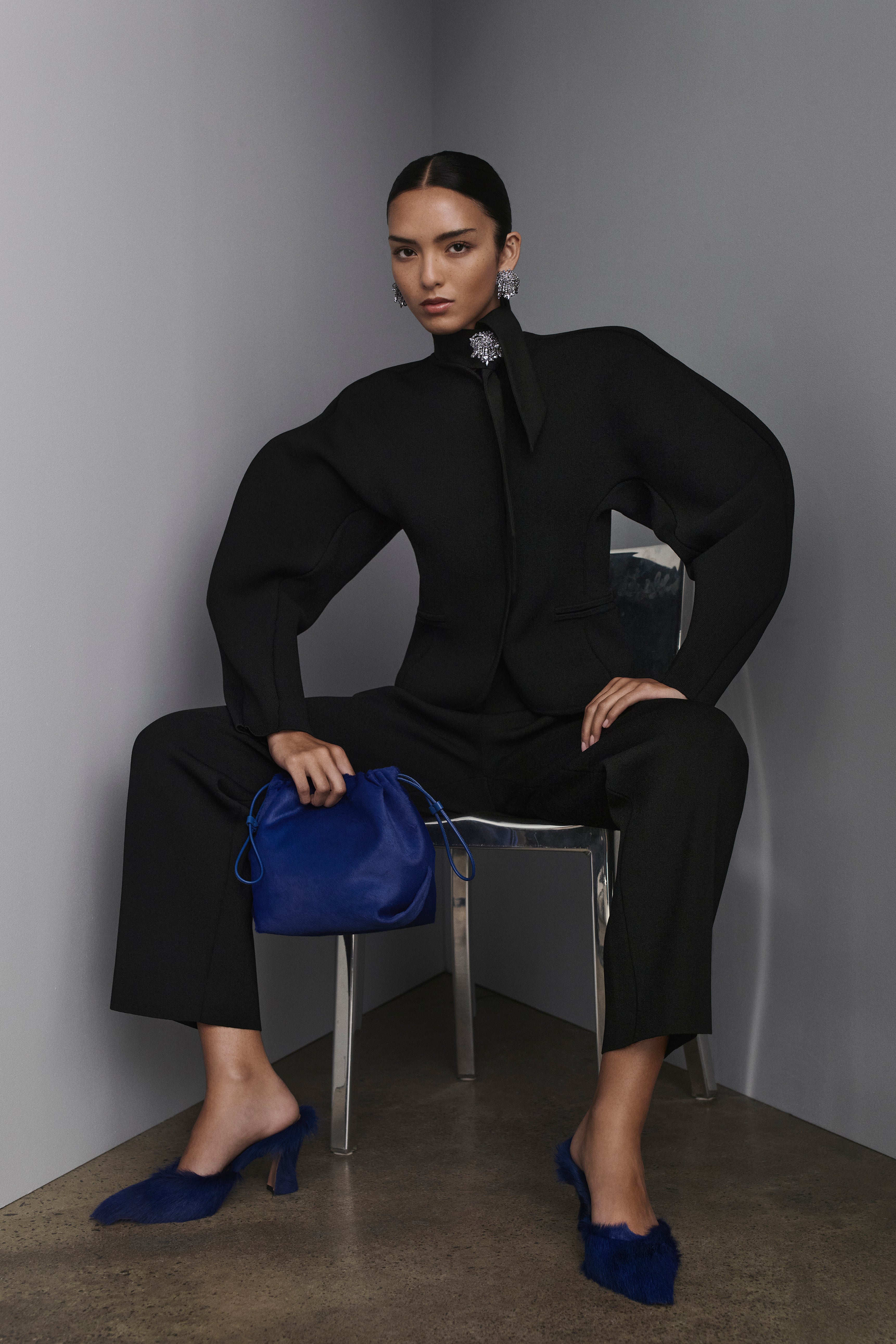 CREPE KNIT COCOON SLEEVE JACKET - Image 3