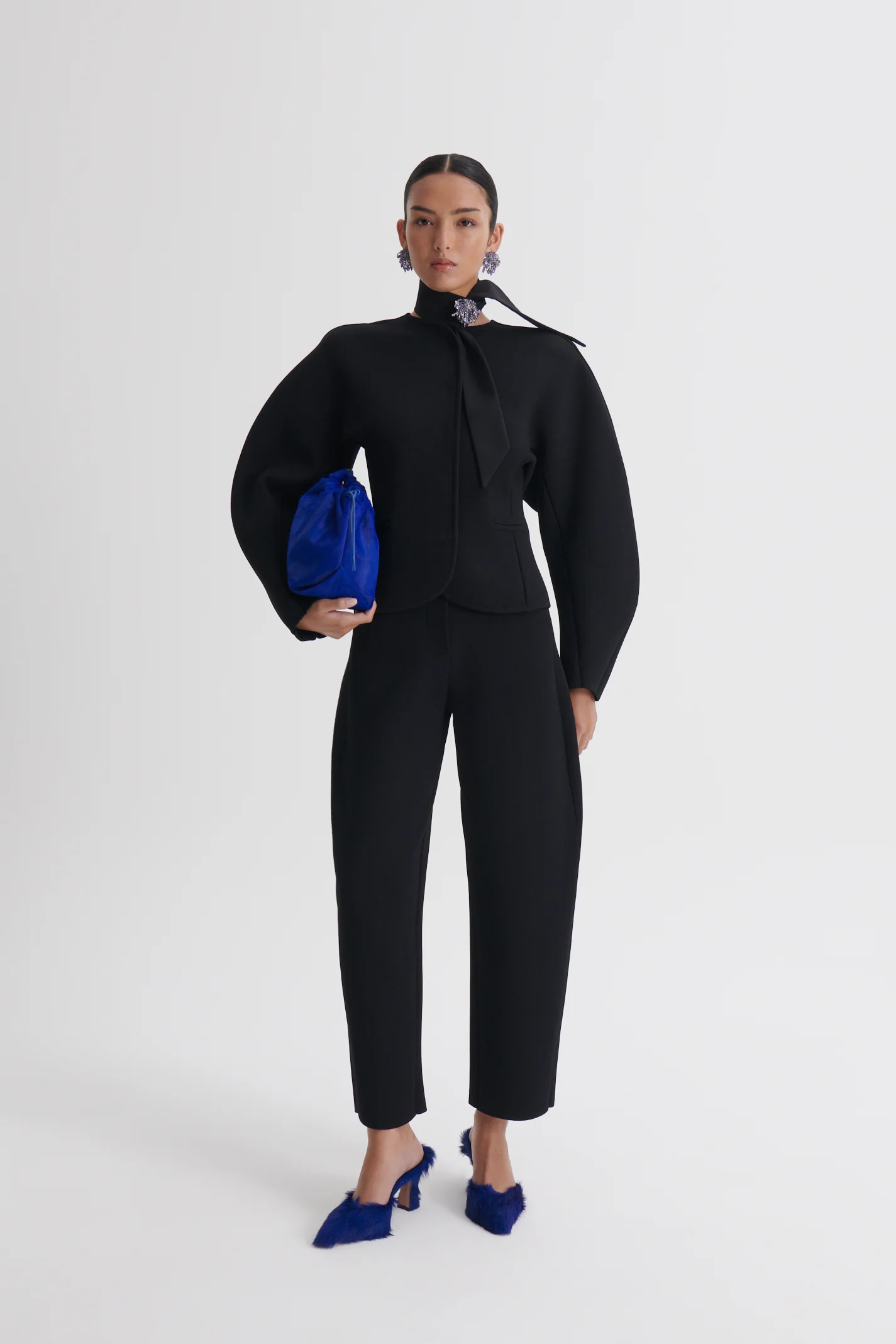 CREPE KNIT COCOON SLEEVE JACKET - Image 4