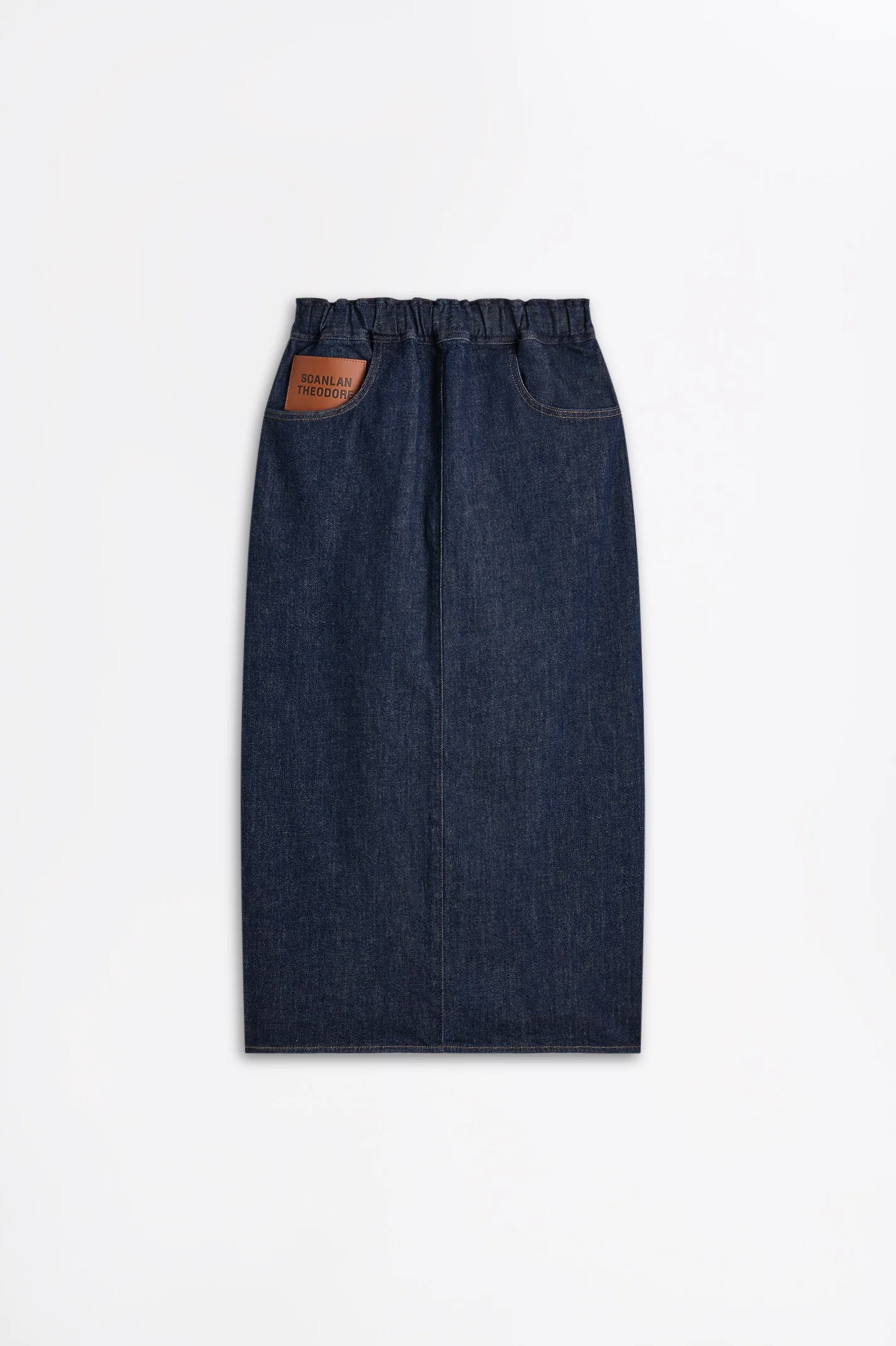 DENIM SOFT WAIST PENCIL SKIRT - Image 2