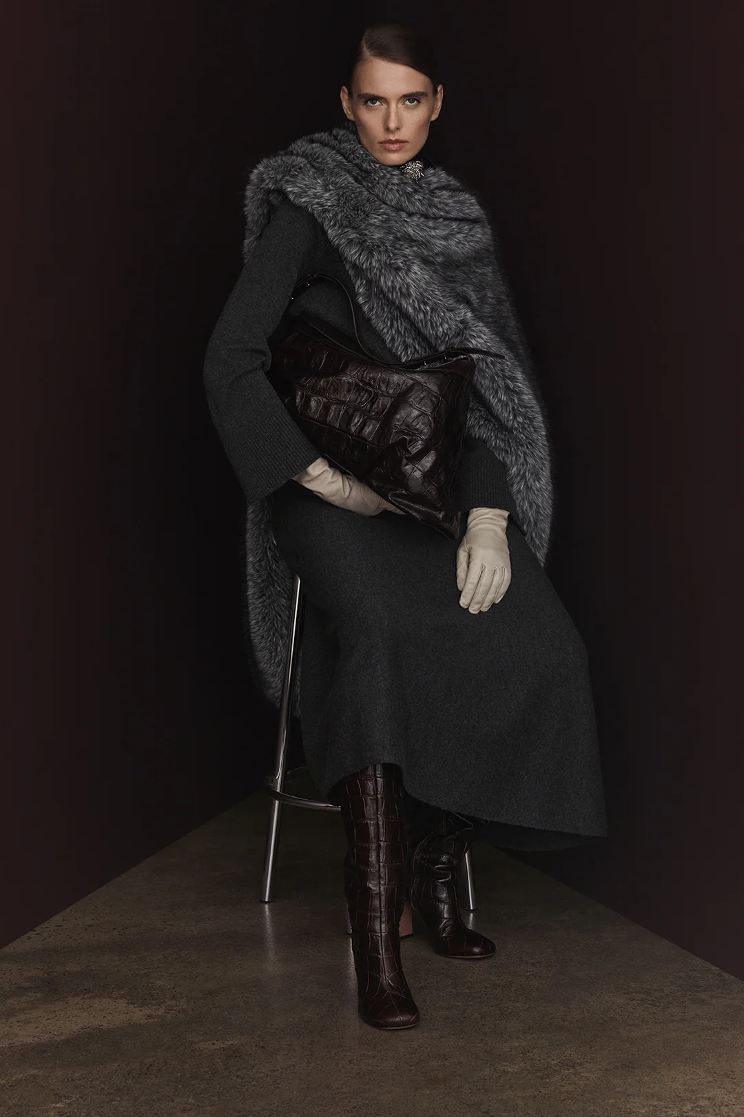 FAUX-FUR CAPE WRAP - Image 7