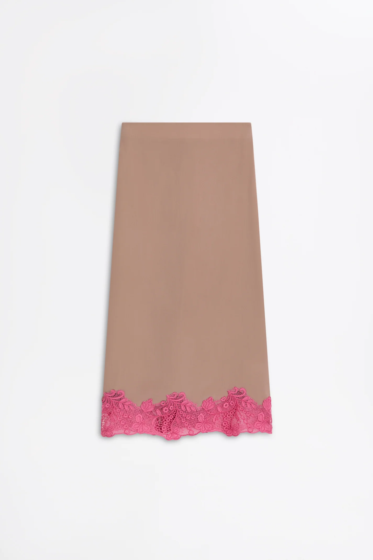 LACE TRIM SILK SKIRT - Image 2