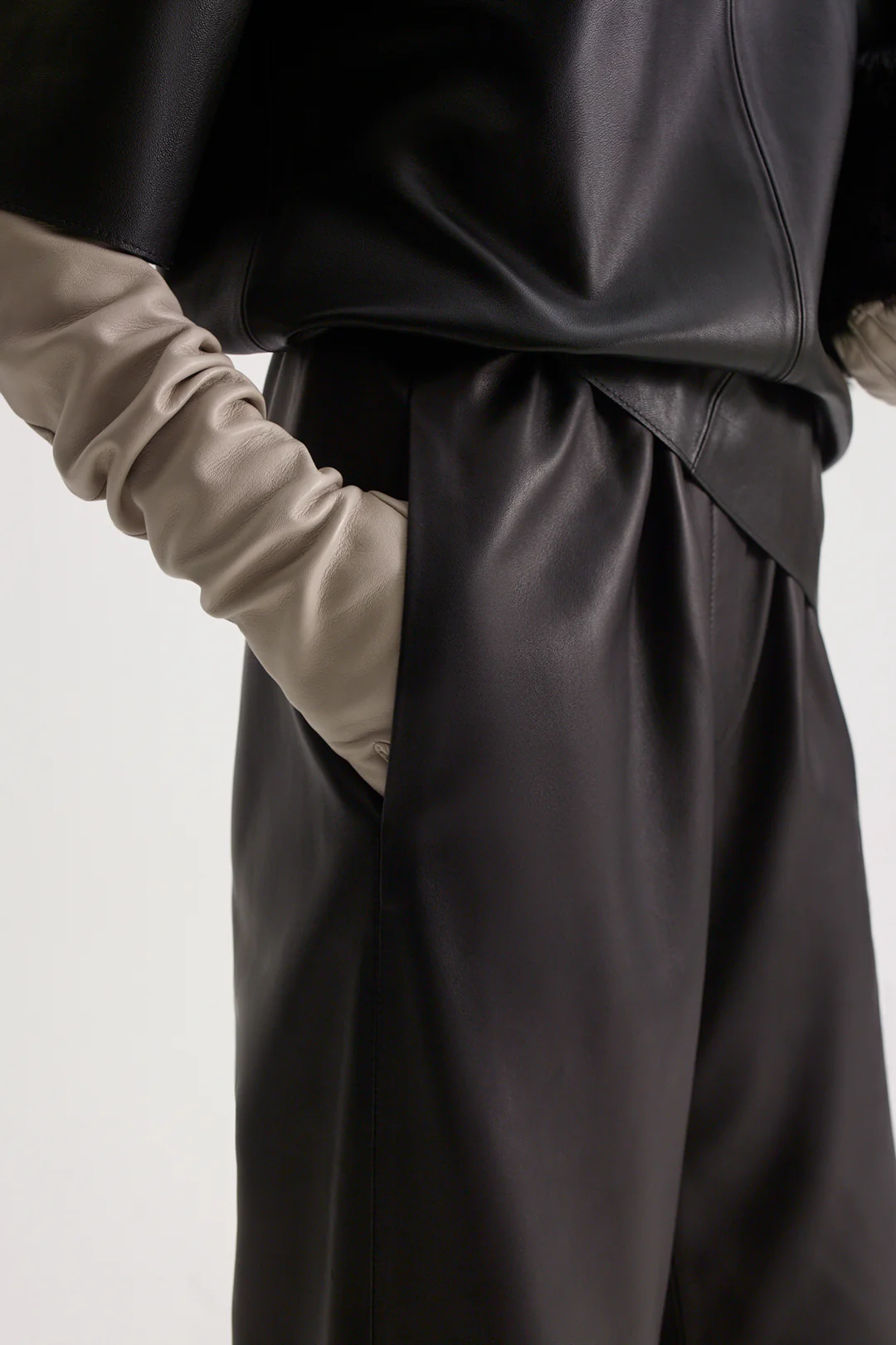 LEATHER SOFT WAIST TROUSER - Image 8
