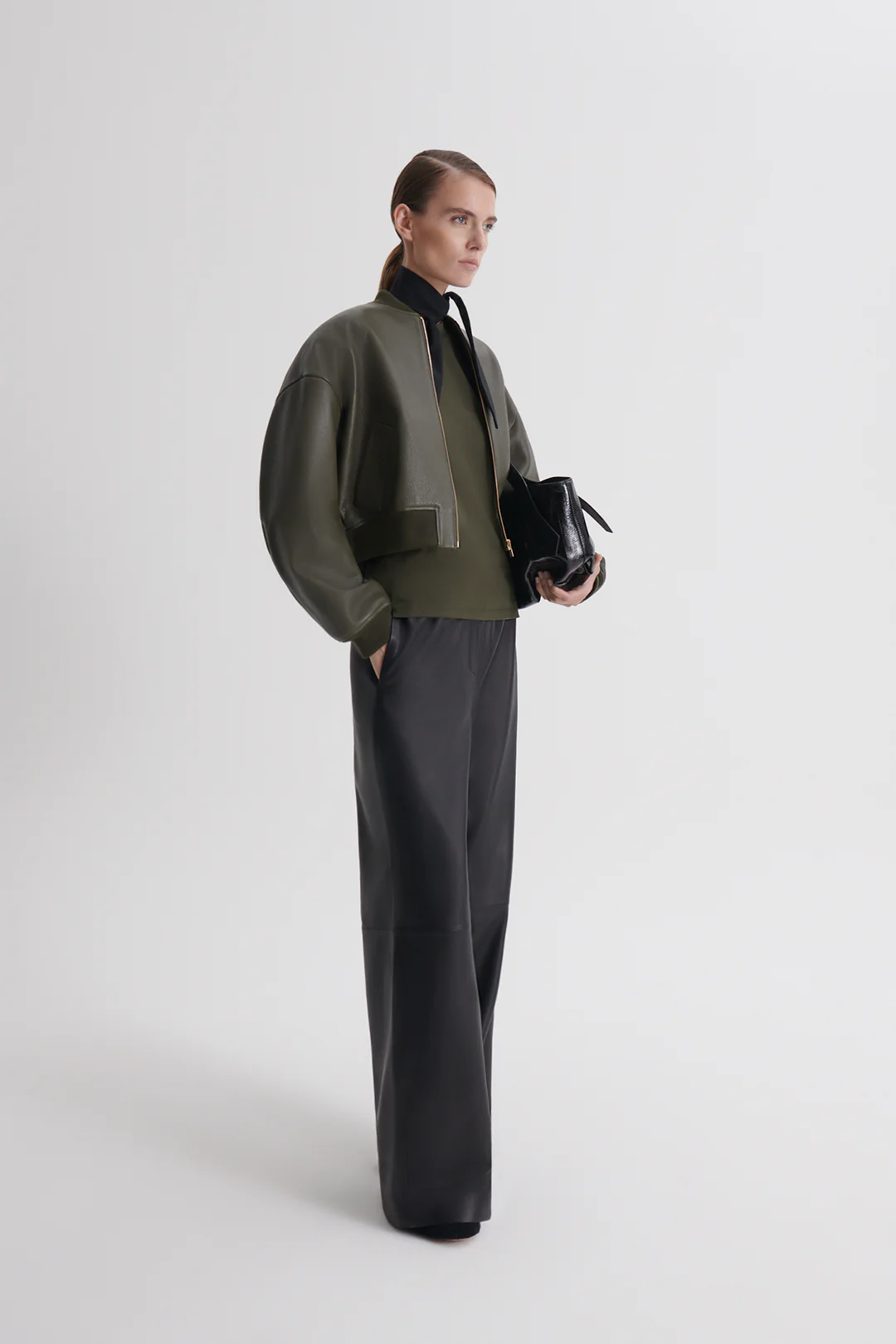 PEBBLED LEATHER BOMBER - Image 6