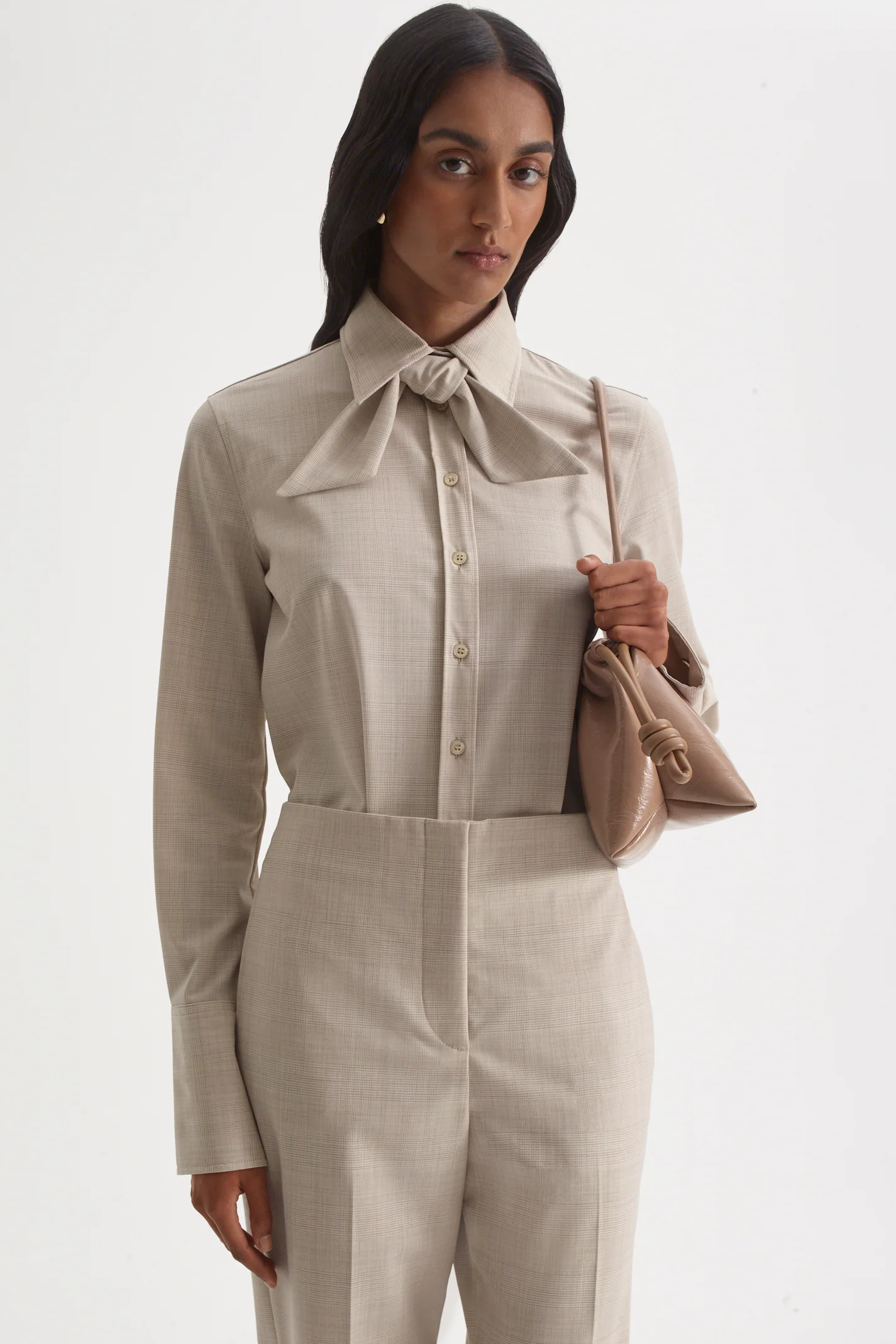 PLAID CRAVAT SHIRT - Image 6