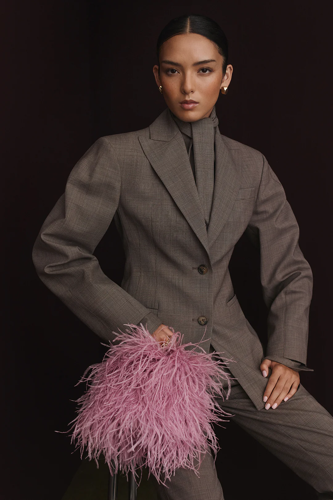 PLAID SLIM LEG TROUSER - Image 3