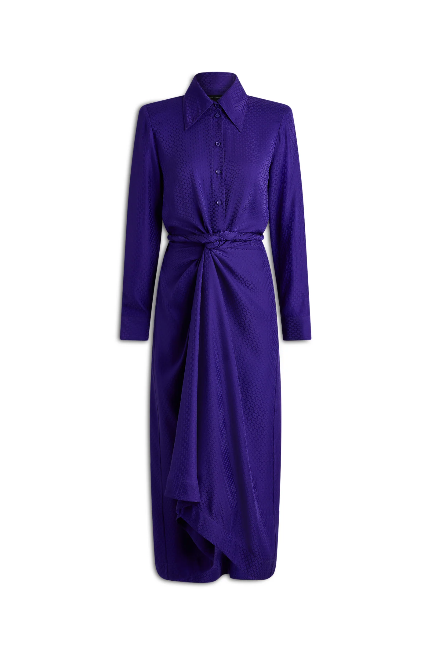 SILK CHAIN JACQUARD TURBAN DRESS