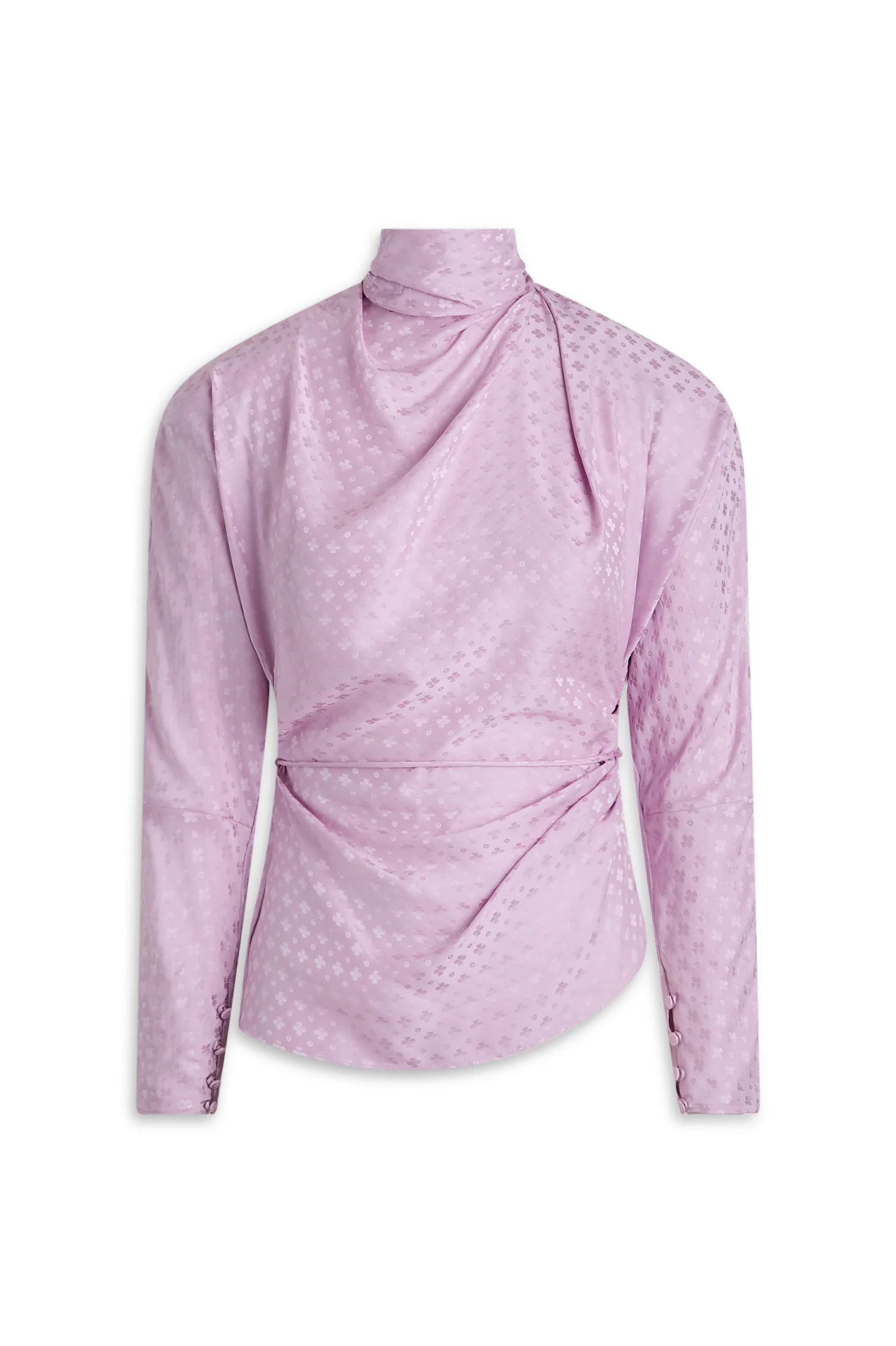 SILK POPPY JACQUARD BLOUSE