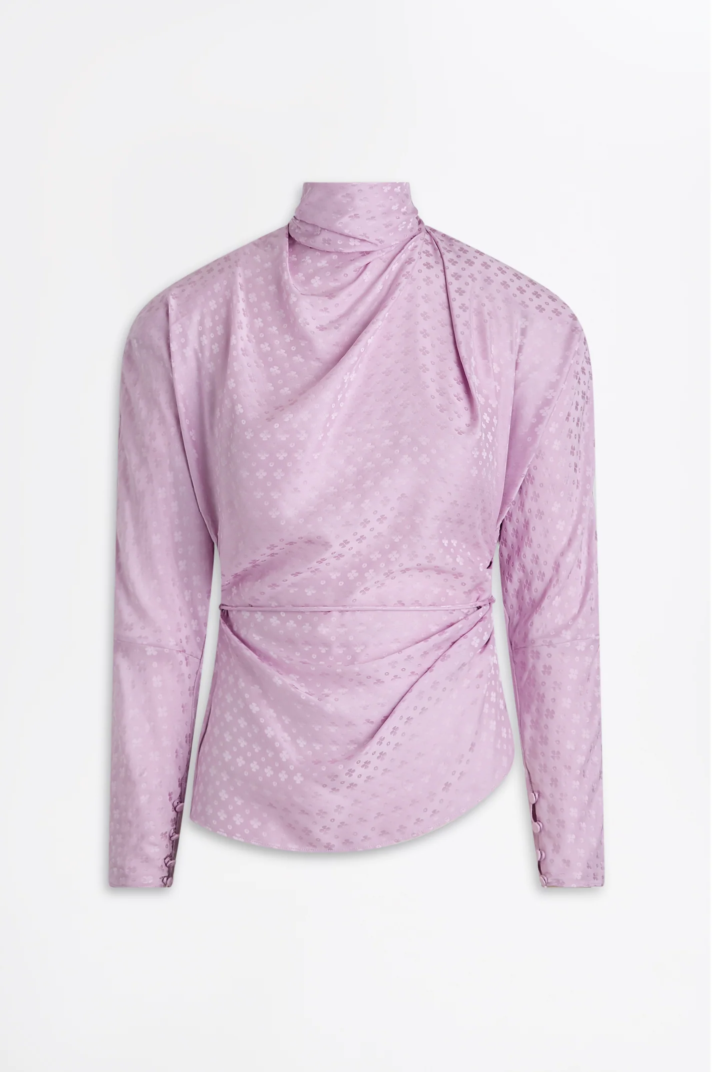 SILK POPPY JACQUARD BLOUSE - Image 2