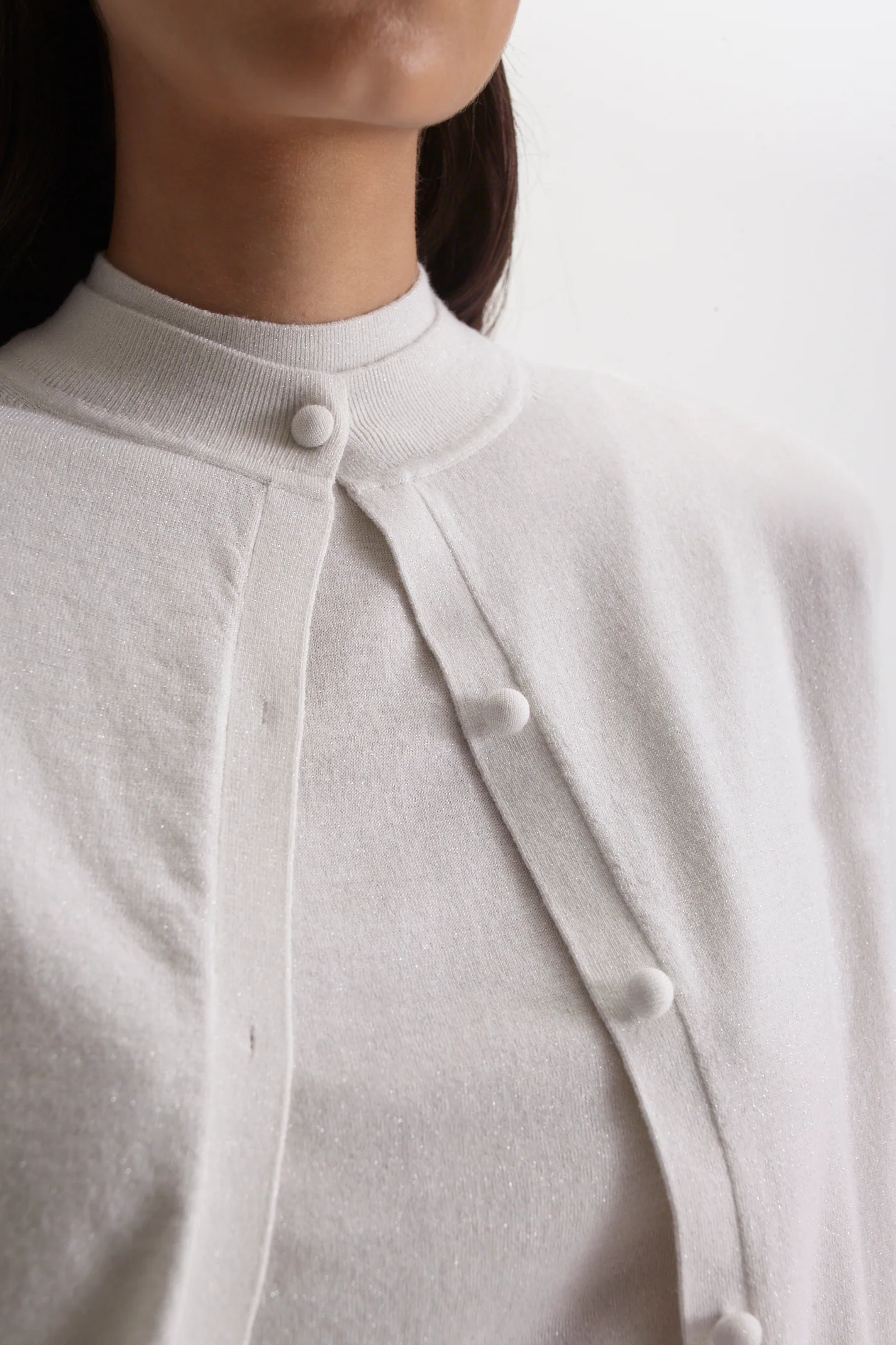 TINSEL SHOULDER PAD CARDIGAN - Image 7
