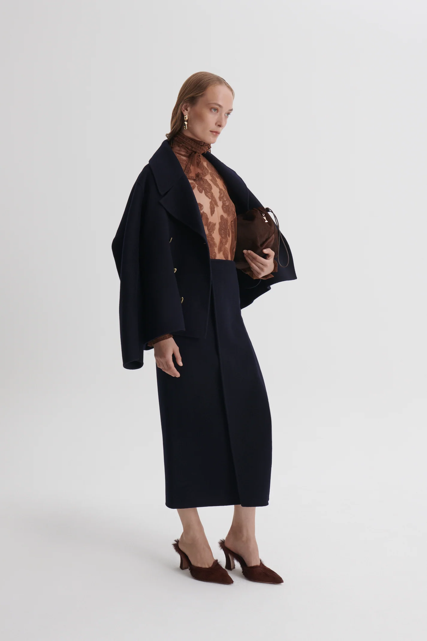 WOOL DRAPED SKIRT - Image 5
